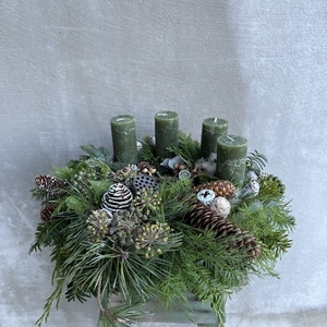 Adventi koszorú, a zöld árnyalataiban - Meska.hu