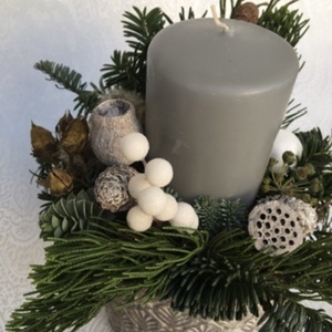 Karácsonyi asztaldísz kerámia - karácsony - karácsonyi lakásdekoráció - ünnepi asztaldekoráció - Meska.hu