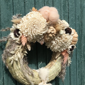 Ajtódísz, virág koszorú - otthon & életmód - dekoráció - ajtó- és ablak dekoráció - ajtódísz & kopogtató - Meska.hu