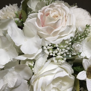 Fehér virág asztaldísz, virágdísz - otthon & életmód - dekoráció - Meska.hu