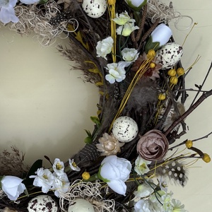 Tavaszi, húsvéti koszorú, ajtódísz, kopogtstó - otthon & életmód - dekoráció - ajtó- és ablak dekoráció - ajtódísz & kopogtató - Meska.hu