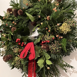 Hagyományos karácsonyi, ünnepi ajtódísz, koszorú - karácsony - karácsonyi lakásdekoráció - karácsonyi ajtódíszek - Meska.hu