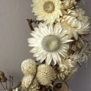 Szárazvirág koszorú - Meska.hu