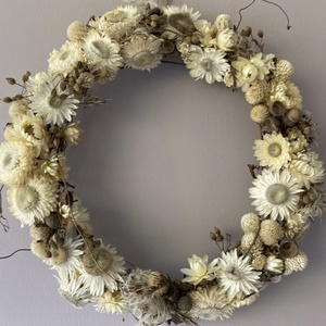 Szárazvirág koszorú - otthon & életmód - dekoráció - ajtó- és ablak dekoráció - ajtódísz & kopogtató - Meska.hu