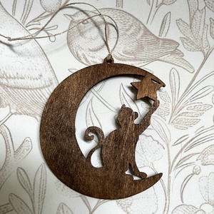 Macskás fadísz, Kellékek & szerszámok, Dekorációs kellékek, Figurák, Festett tárgyak, Famegmunkálás, MESKA