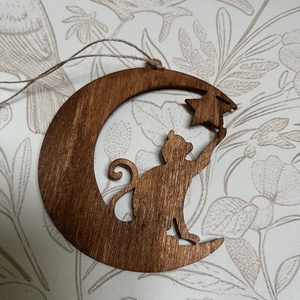 Macskás fadísz - kellékek & szerszámok - dekorációs kellékek - figurák - Meska.hu