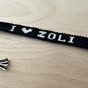 Egyedi névre szóló csomózott karkötő egyedi elképzelések alapján - ékszer - karkötő - névre szóló karkötő - Meska.hu