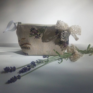 Levendula mintás papírzsebkendő tartó -  - Meska.hu