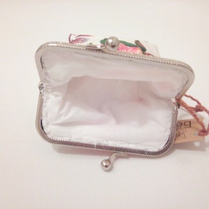 Virágos, madárka mintás pénztárca  - táska & tok - pénztárca & más tok - aprópénztartó - Meska.hu