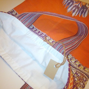 Narancs színű mintás szatyor -  - Meska.hu