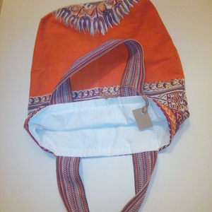 Narancs színű mintás szatyor -  - Meska.hu