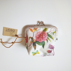 Virágos, madárka mintás pénztárca  - Meska.hu