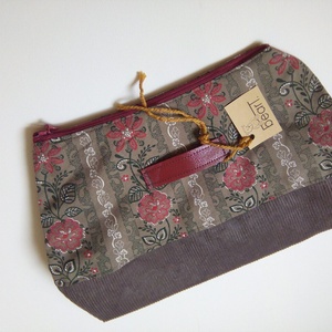  Bársony és virágmintás neszesszer  - táska & tok - neszesszer - Meska.hu