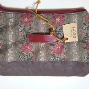  Bársony és virágmintás neszesszer  - táska & tok - neszesszer - Meska.hu