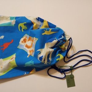 Kék dinoszaurusz mintás tornazsák fiúknak - Meska.hu