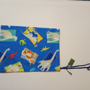 Kék dinoszaurusz mintás tornazsák fiúknak -  - Meska.hu