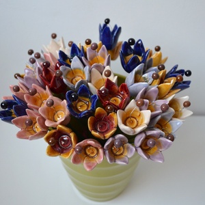 Tulipán, kerámia virág - Meska.hu