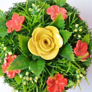 Rózsaboxok, kerámia virágcsokor, rózsa - otthon & életmód - virágdekoráció - virágok - virágbox - Meska.hu