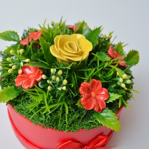 Rózsaboxok, kerámia virágcsokor, rózsa - otthon & életmód - virágdekoráció - virágok - virágbox - Meska.hu