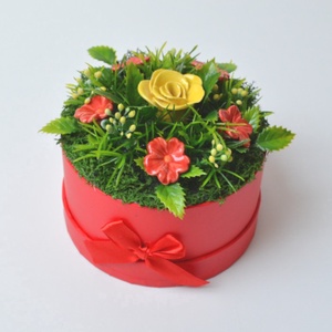 Rózsaboxok, kerámia virágcsokor, rózsa - Meska.hu