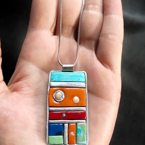 Antik hatású mozaik medál - ékszer - nyaklánc - medálos nyaklánc - Meska.hu