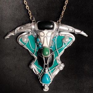 Szkarabeusz nyaklánc - ékszer - nyaklánc - medálos nyaklánc - Meska.hu