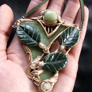 Antik hatású ornamentikás nyaklánc - ékszer - nyaklánc - medálos nyaklánc - Meska.hu
