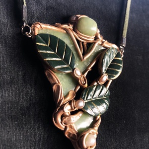 Antik hatású ornamentikás nyaklánc - ékszer - nyaklánc - medálos nyaklánc - Meska.hu
