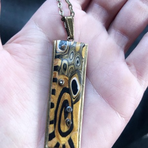 Klimt stílusú nyaklánc - ékszer - nyaklánc - medálos nyaklánc - Meska.hu