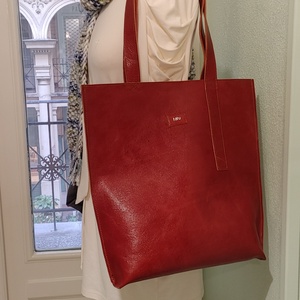 CLASSIC tatu TOTE bag oldaltaska shopper bőr táska - táska & tok - kézitáska & válltáska - nagy pakolós táska - Meska.hu