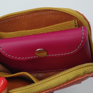 tatu Mini arany bőr pénztárca kártyatartó - táska & tok - pénztárca & más tok - pénztárca - női pénztárca - Meska.hu