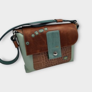 DAVIDA oldaltáska menta/kalligráf - táska & tok - kézitáska & válltáska - válltáska - Meska.hu