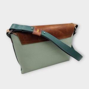 DAVIDA oldaltáska menta/kalligráf - táska & tok - kézitáska & válltáska - válltáska - Meska.hu