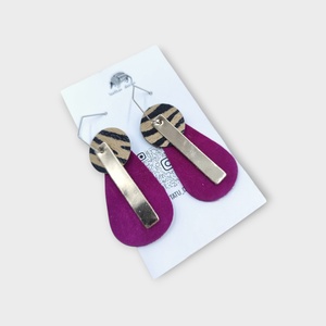 BAUHAUS bőr fülbevaló- ringató, Ékszer, Fülbevaló, Lógó fülbevaló, Bőrművesség, MESKA