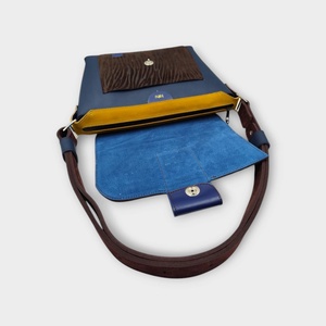 DAVIDA oldaltáska KÉK PETTYES - táska & tok - kézitáska & válltáska - válltáska - Meska.hu