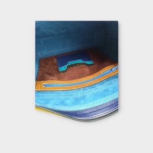 DAVIDA oldaltáska KÉK PETTYES - táska & tok - kézitáska & válltáska - válltáska - Meska.hu