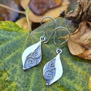 Harmatcsepp - antikolt ezüst fülbevaló 925 finomságú -sterling- ezüstből - Meska.hu