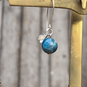 Earth - ezüst (925) fülbavaló - Meska.hu