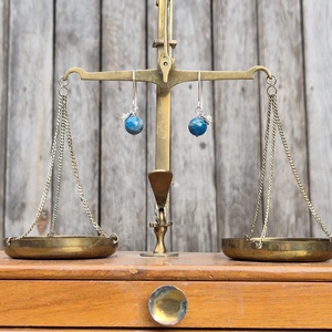 Earth - ezüst (925) fülbavaló - ékszer - fülbevaló - lógó fülbevaló - Meska.hu