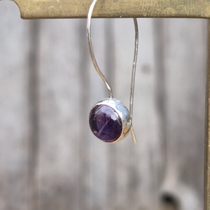 Áfonya - ametiszt ezüst (925) fülbevaló - Meska.hu