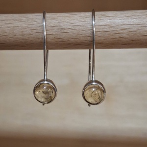 Kamilla - citrin köves ezüst (925) fülbevaló - ékszer - fülbevaló - lógó fülbevaló - Meska.hu