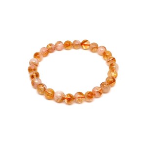Citrin madeira golyó karkötő 7-8mm, Ékszer, Karkötő, Ásványkarkötő, , MESKA