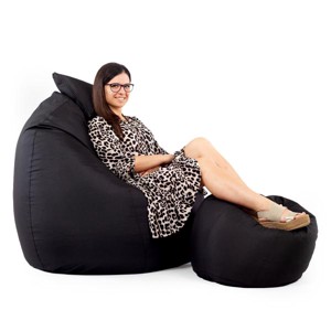 Fekete ALL IN Kültéri XXL Babzsákfotel Garnitúra, , , MESKA