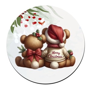 Karácsonyi Teddy maci - együtt (masni) bögre alátét - Meska.hu