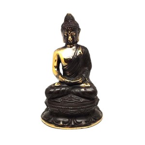 Réz figura Buddha lótusz óarany 12x7cm, Otthon & Életmód, Dekoráció, Spiritualitás, , MESKA