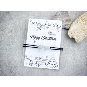 Merry Christmas akvamarin angyal karkötő - Meska.hu