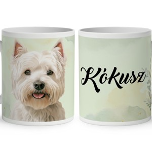 Névvel kérhető - Westie portré mintás bögre, Otthon & Életmód, Konyhafelszerelés, tálalás, Tálalás, Bögre & Csésze, , MESKA