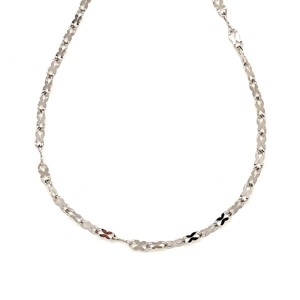 Orvosi acél ezüstszínű lapított ovál lánc 45 cm, Ékszer, Nyaklánc, , MESKA