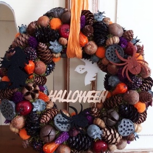 Halloween koszorú,kopogtató -  - Meska.hu