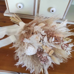 Menyasszonyi csokor kitűzővel(boho 2.) - esküvő - menyasszonyi- és dobócsokor - Meska.hu
